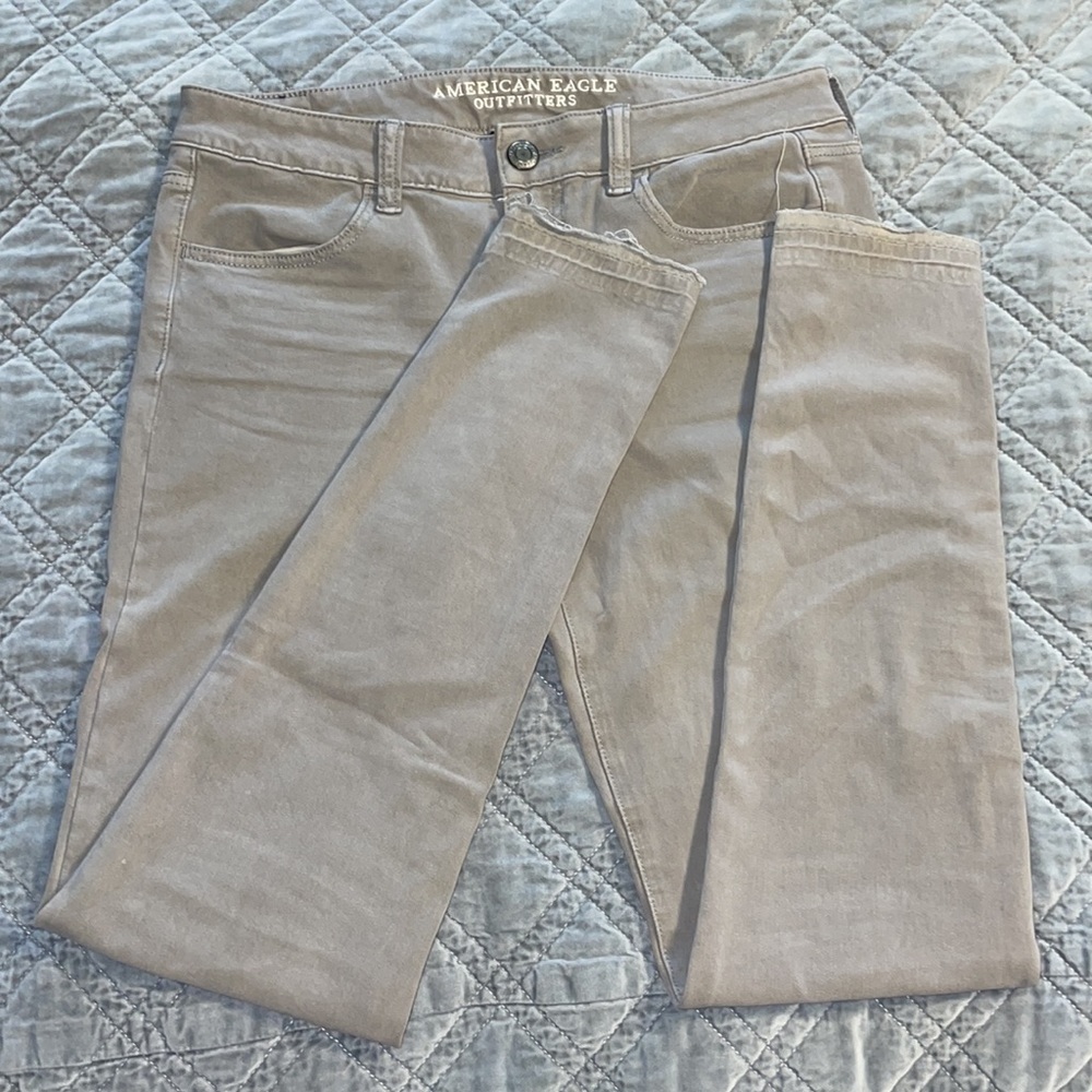 LONG GRAY AMERICAN EAGLE JEGGINGS